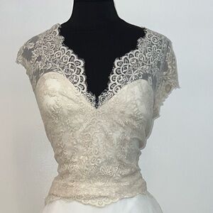 Watters Lace Bridal Top Only .